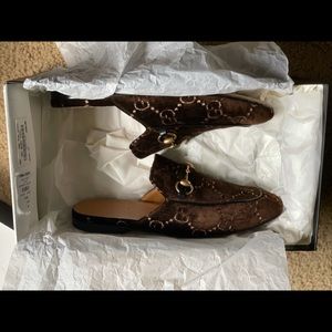 Gucci Velvet Princetown Mule Loafer